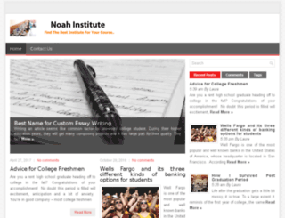 noahinstitute.org screenshot