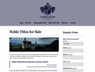 nobilitytitles.net screenshot