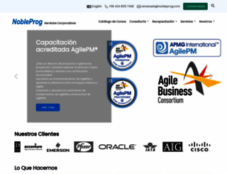 nobleprog.com.ve screenshot