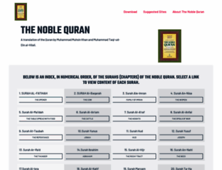 noblequran.com screenshot