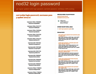 nod32loginpassword.blogspot.com screenshot