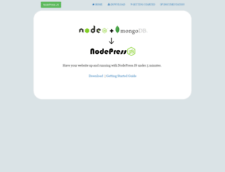 nodepressjs.com screenshot
