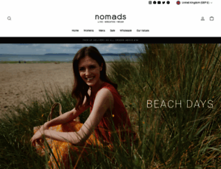 nomadsclothing.com screenshot