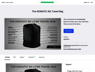 nomatic-travel-bag.projectdomino.com screenshot