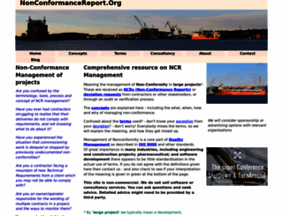 nonconformancereport.org screenshot