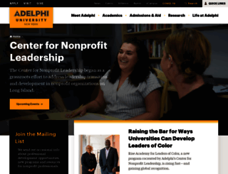 nonprofit.adelphi.edu screenshot