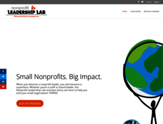 nonprofitleadershiplab.com screenshot