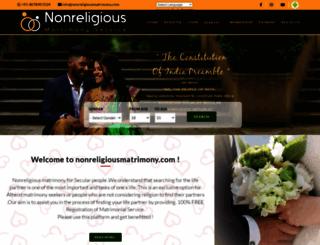 nonreligiousmatrimony.com screenshot