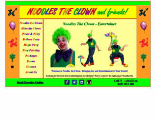 noodlestheclown.com.au screenshot