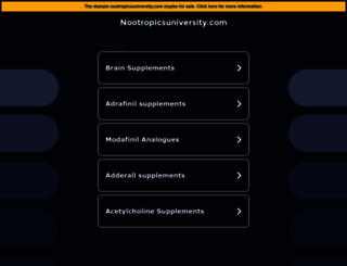 nootropicsuniversity.com screenshot