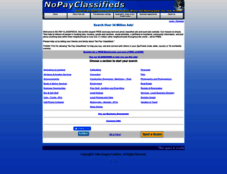 nopayclassifieds.com screenshot