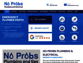 noprobsplumbing.com.au screenshot