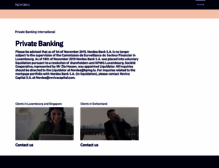 nordeaprivatebanking.com screenshot
