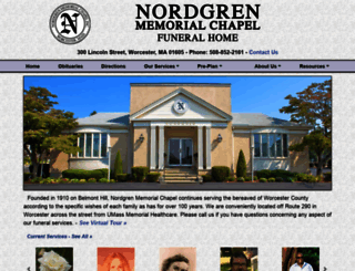 nordgrenmemorialchapel.com screenshot