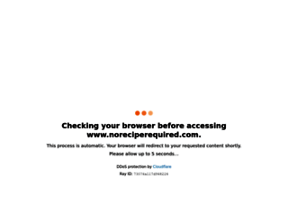 noreciperequired.com screenshot