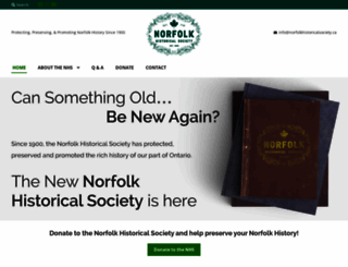 norfolkhistoricalsociety.ca screenshot