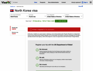 north-korea.visahq.com screenshot