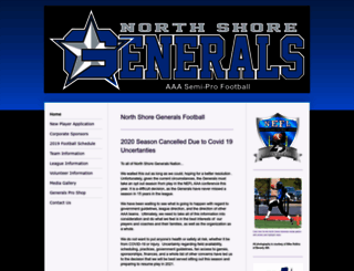 north-shore-generals.com screenshot