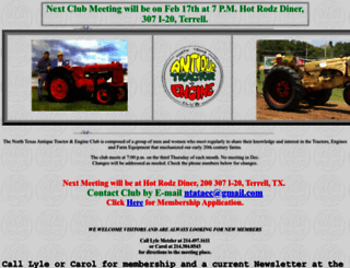 north-texas-antique-tractor-and-engine-club.org screenshot
