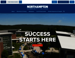 northampton.edu screenshot
