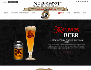 northcoastbrewing.com screenshot
