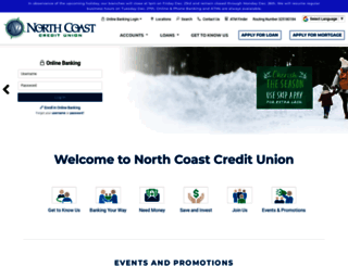 northcoastcu.com screenshot