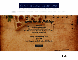 northcoastsymphony.com screenshot