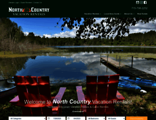 northcountryvacationrentals.net screenshot