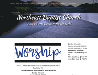 northeastbaptistchurch.org screenshot