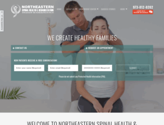 northeasternspinalhealth.com screenshot