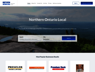 northernontariolocal.ca screenshot