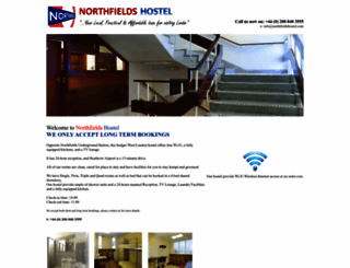 northfieldshostel.com screenshot