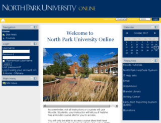 northpark.mrooms3.net screenshot