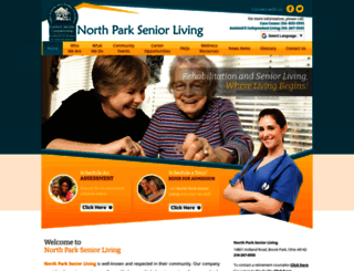northparkseniorliving.com screenshot