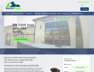 northpawsanimalhospital.com screenshot