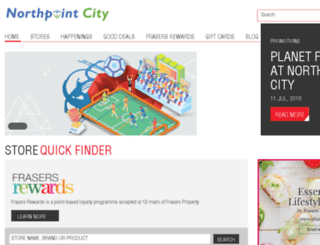 northpoint.fraserscentrepointmalls.com screenshot