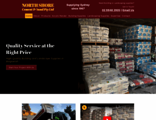 northshorecementandsand.com.au screenshot