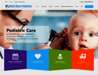northshorepediatricsva.com screenshot
