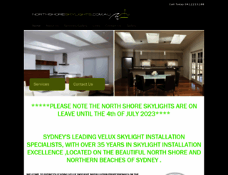 northshoreskylights.com.au screenshot