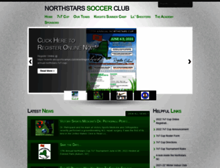 northstarssoccerclub.com screenshot