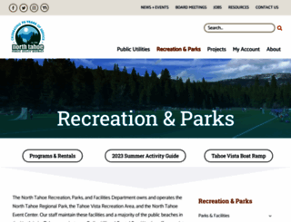 northtahoeparks.com screenshot