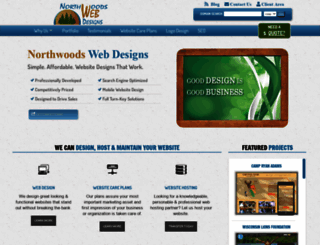 northwoodswebdesigns.com screenshot