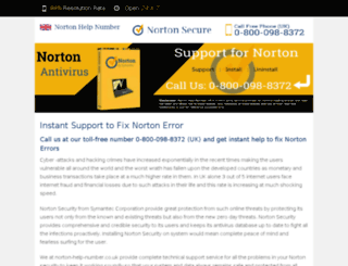 norton-help-number.co.uk screenshot