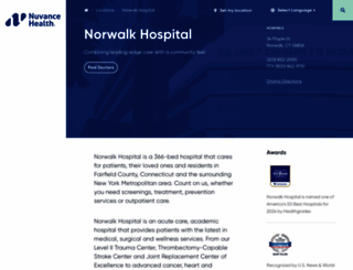 norwalkhospital.org screenshot