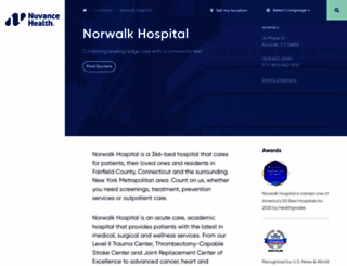 norwalkhospital.org screenshot