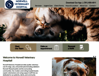 norwellveterinaryhospital.com screenshot