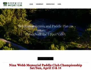 norwichracquetclub.org screenshot