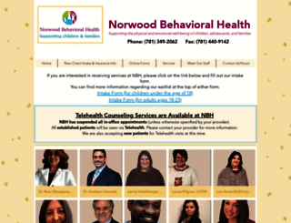 norwoodbehavioralhealth.com screenshot