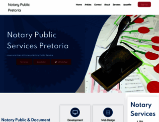 notarypublic.co.za screenshot