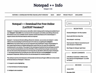 notepadplusplus.info screenshot
